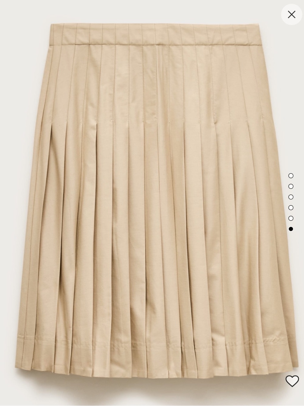 NEW J. Crew Pleated skirt in cotton poplin, Color Washed Hazelwood, Size 8
